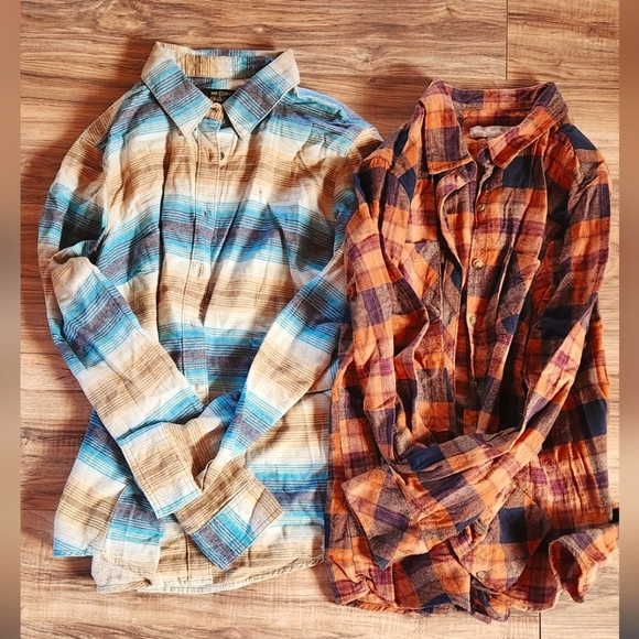 Two button up flannels - Picture 1 of 3